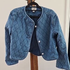 Blue Quilted Jacket